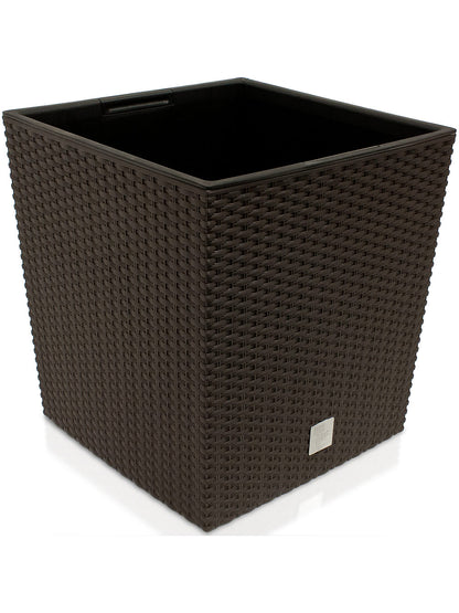 Vaso da esterno Rato Low set 2 pz marrone 39x39x40,5cm