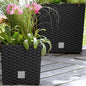 Vaso da esterno Rato Low antracite 32x32x33cm 35L