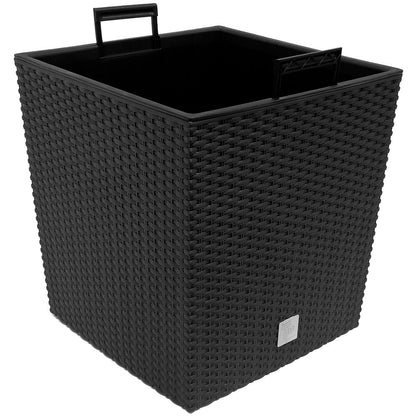Vaso da esterno Rato Low antracite 32x32x33cm 35L