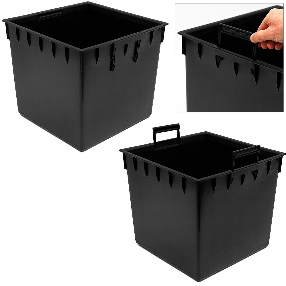 Vaso da esterno Rato Low antracite 32x32x33cm 35L