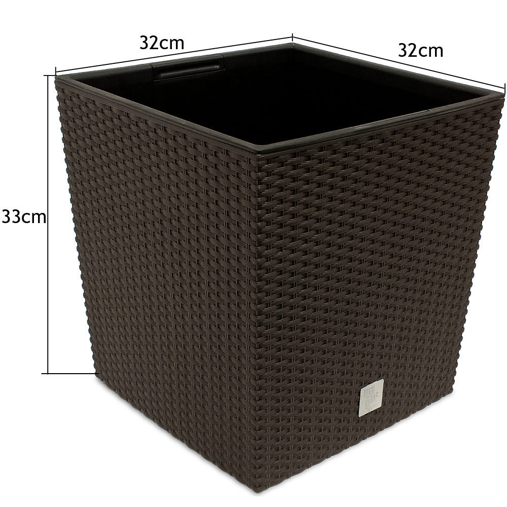 Vaso da esterno Rato Low marrone 32x32x33cm 35L