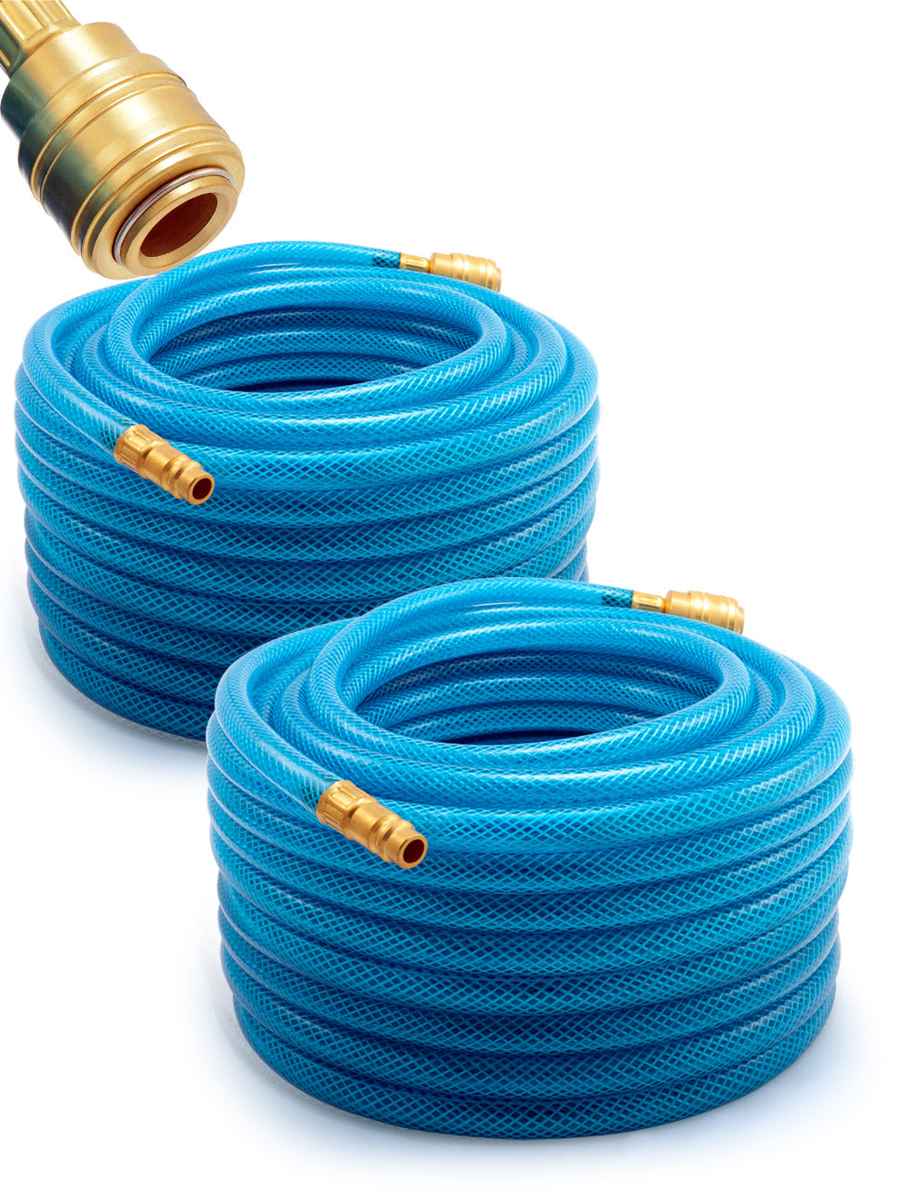 Set di 2 tubi per aria compressa da 20 m con attacco rapido/spina