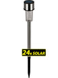 Lampade solari a LED 24 pz in acciaio inox 36,5 cm