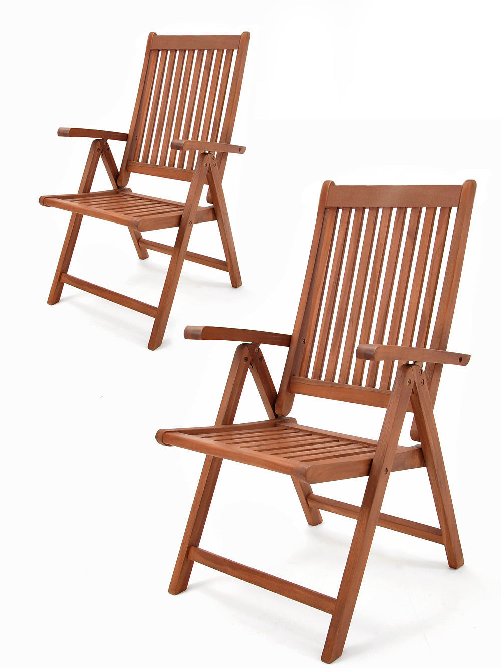Sedie da giardino Vanamo set 2 pz eucalipto FSC