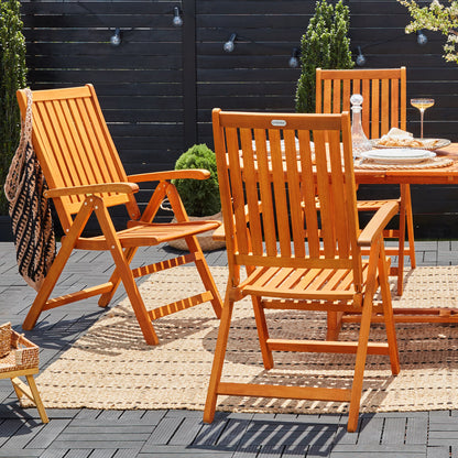 Sedie da giardino Vanamo set 2 pz eucalipto FSC
