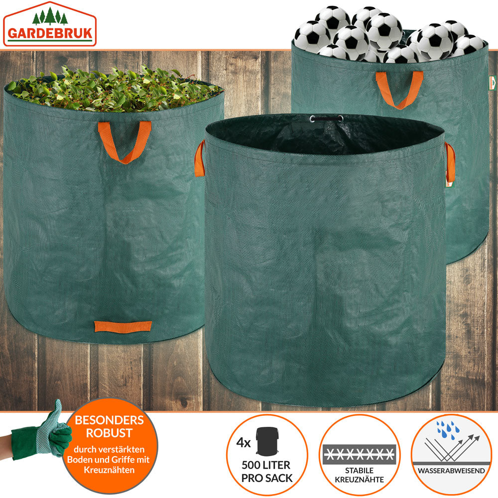 Set 4x Sacchi da giardino 500L