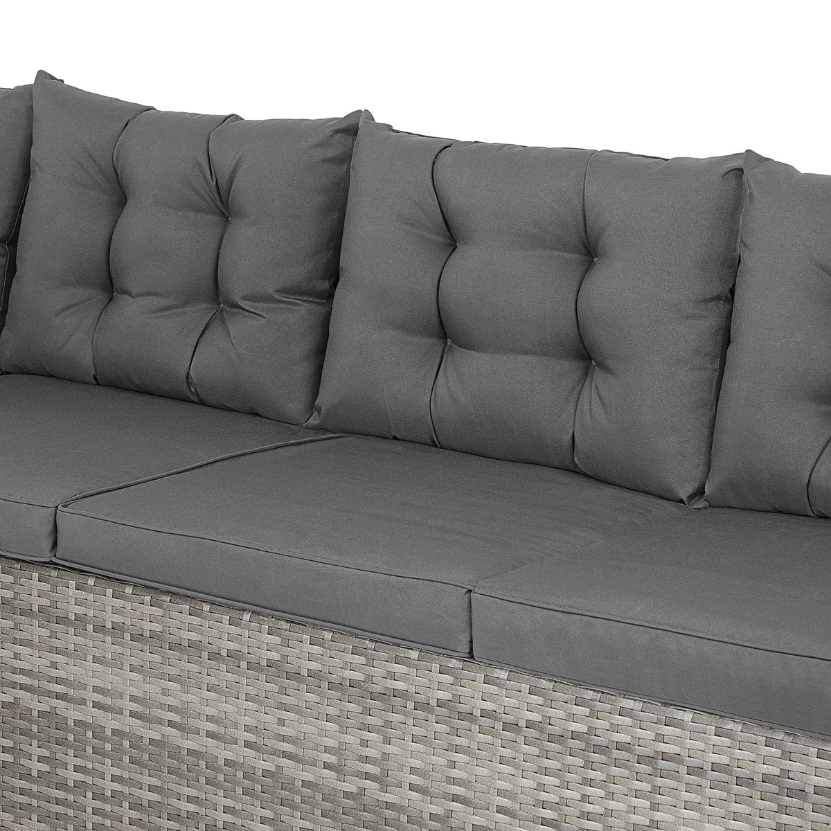 Divani da giardino Lisbona girgio polyrattan 6 persone