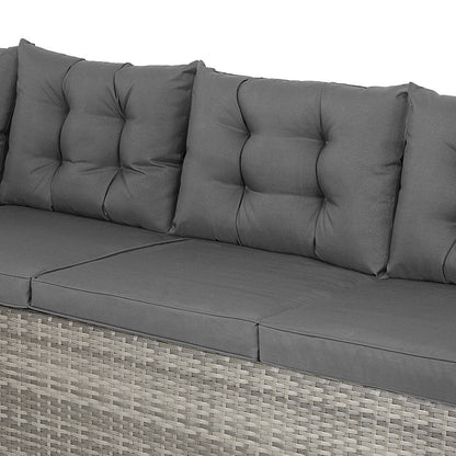 Divani da giardino Lisbona girgio polyrattan 6 persone