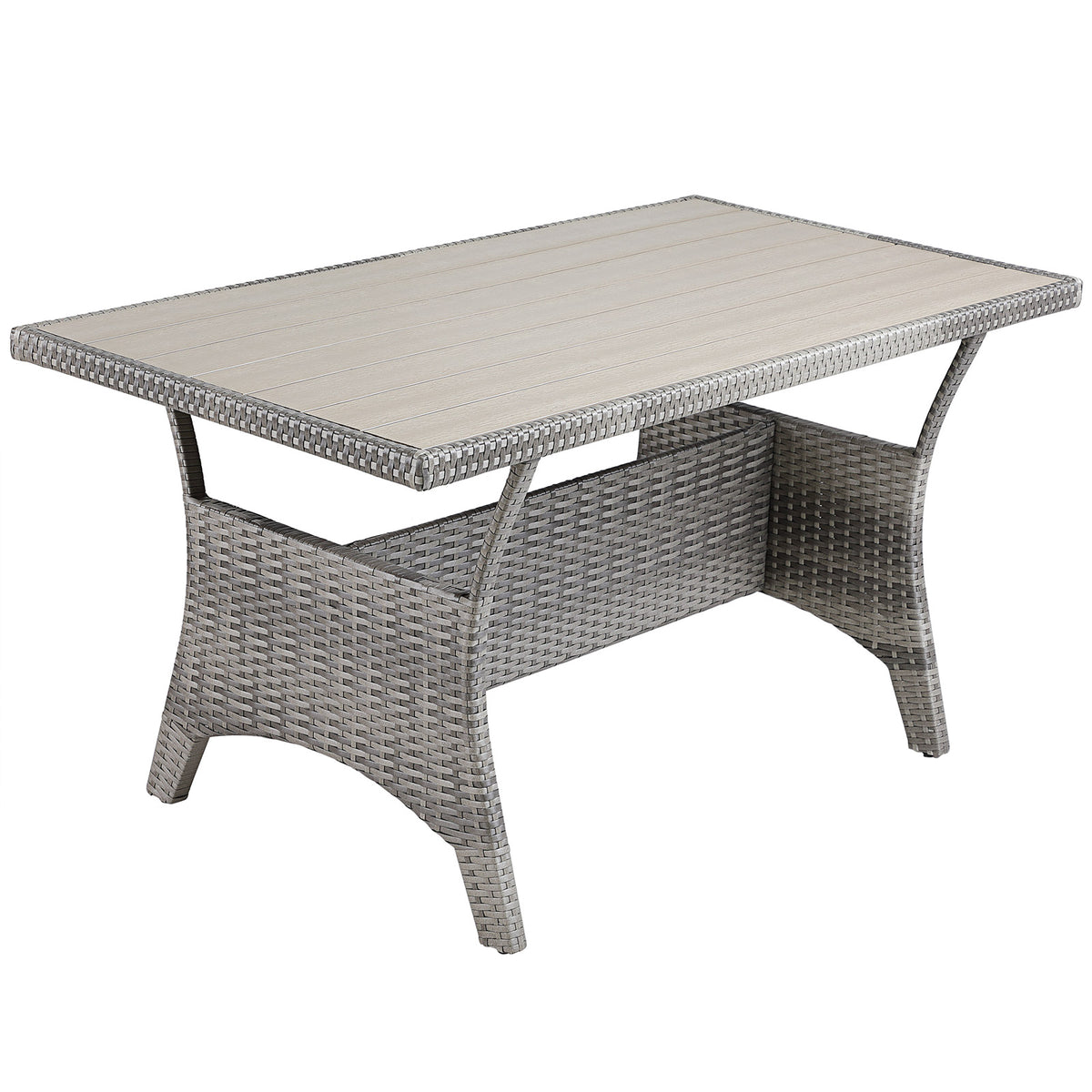 Divani da giardino Lisbona girgio polyrattan 6 persone