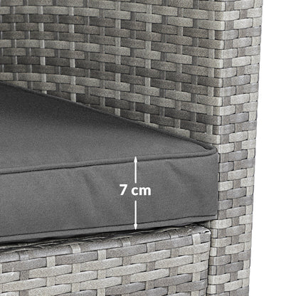 Divani da giardino Lisbona girgio polyrattan 6 persone