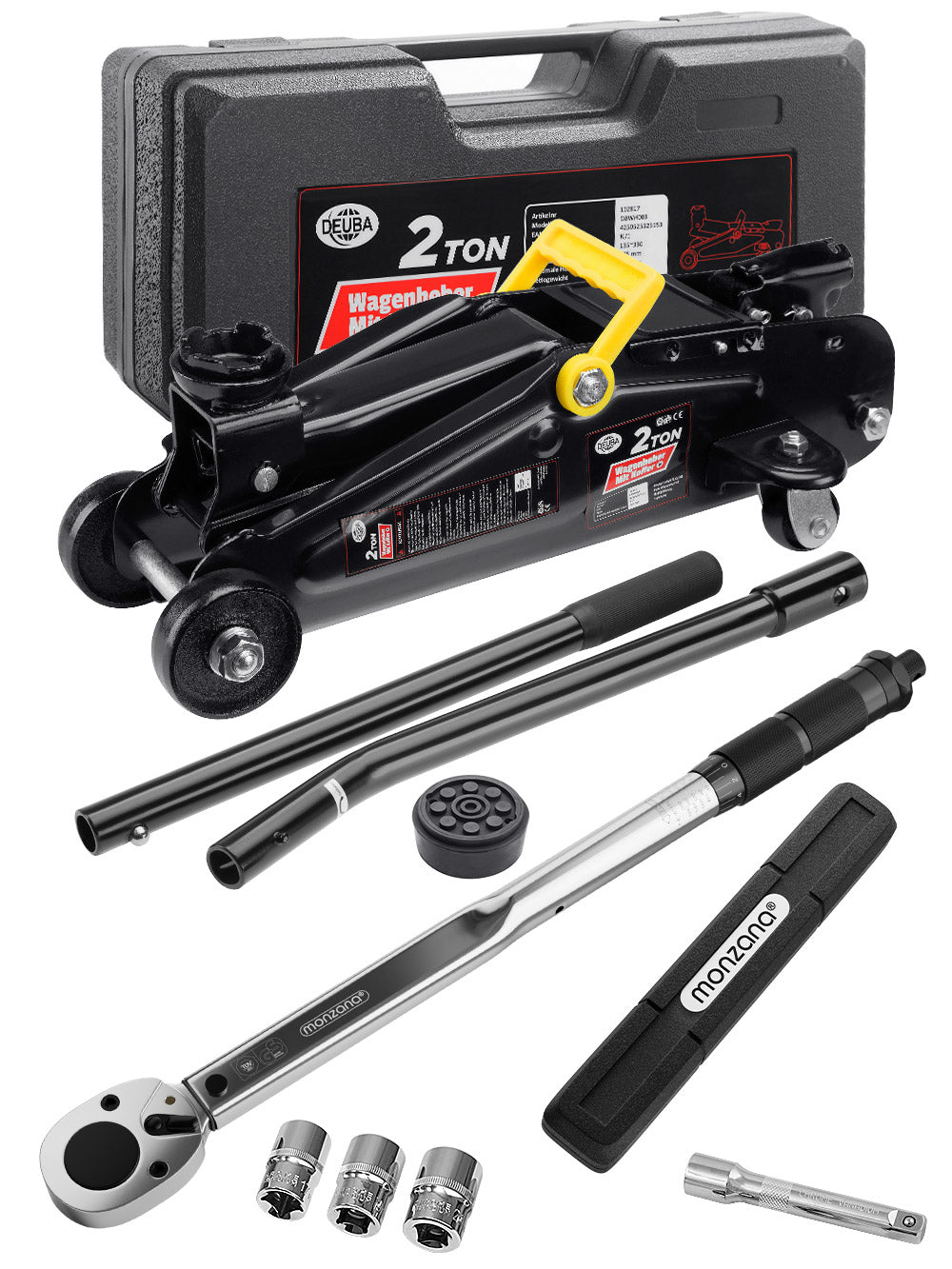 Cric 2t 85-330mm + chiave dinamometrica 6 pz
