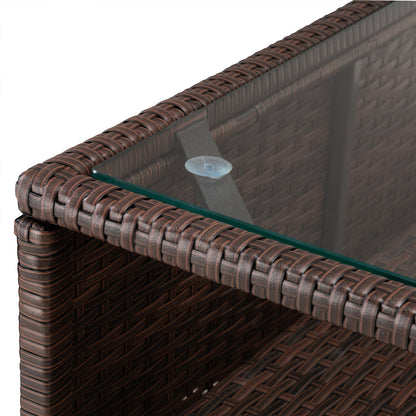 Salotto da giardino16 pz crema- marrone polyrattan