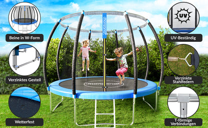 Trampolino Elastico Ø305cm con rete di sicurezza TÜV GS