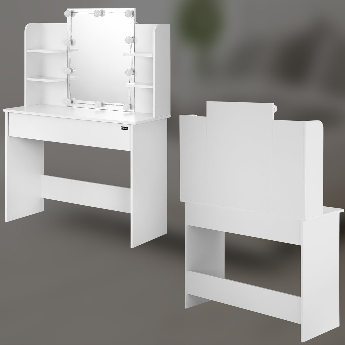 Tavolo Trucco Lucia con bianco LED 140x110x40cm