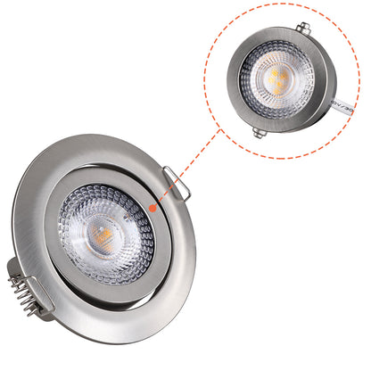 LED incasso Krog set da 12 nichel