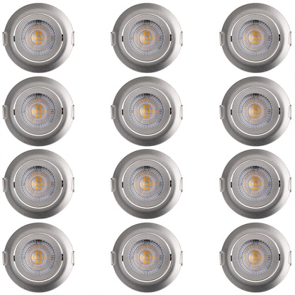 LED incasso Krog set da 12 nichel