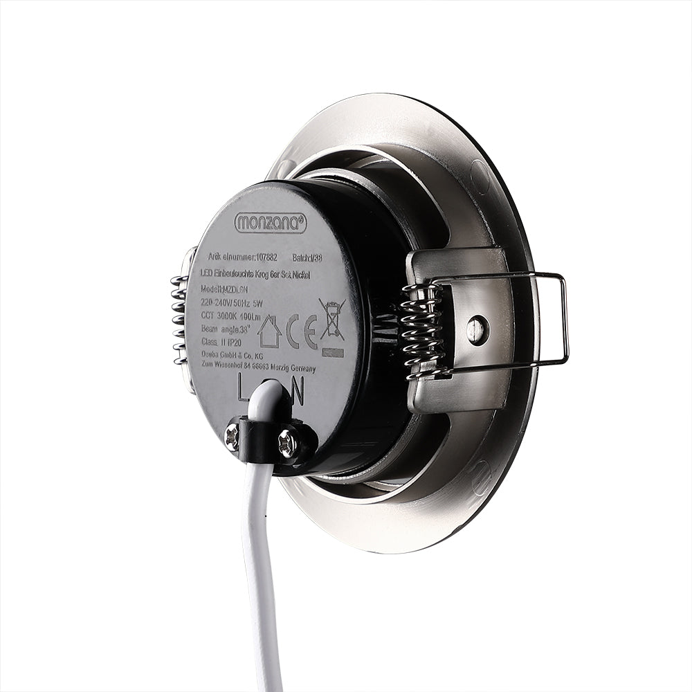 LED incasso Krog set da 12 nichel