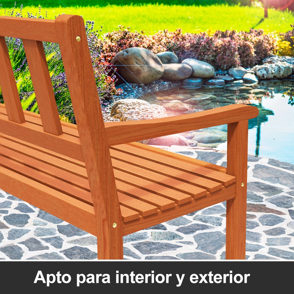 Panca da giardino Kensington legno acacia 120x90x50-58cm