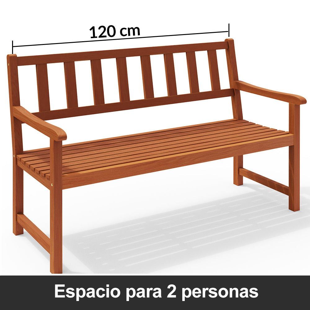 Panca da giardino Kensington legno acacia 120x90x50-58cm