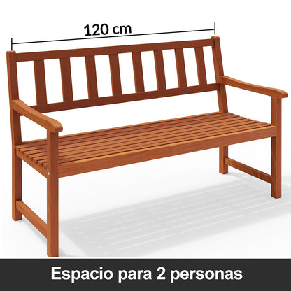 Panca da giardino Kensington legno acacia 120x90x50-58cm