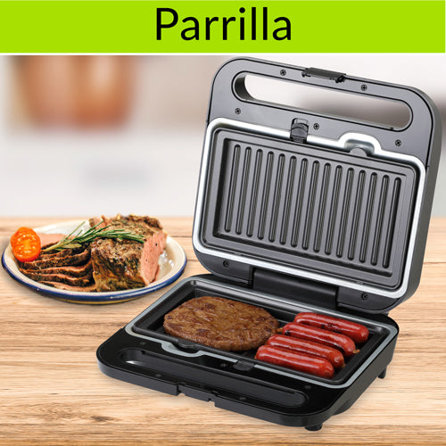 Grill a contatto 3 in 1 nero-argento 1000 W