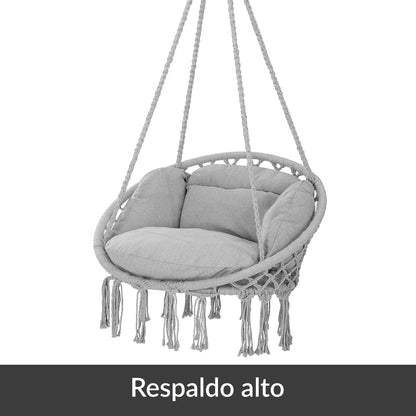 Poltrona sospesa grigio chiaro 80x60x140cm
