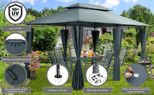 Gazebo Topas 3x4m antrcite