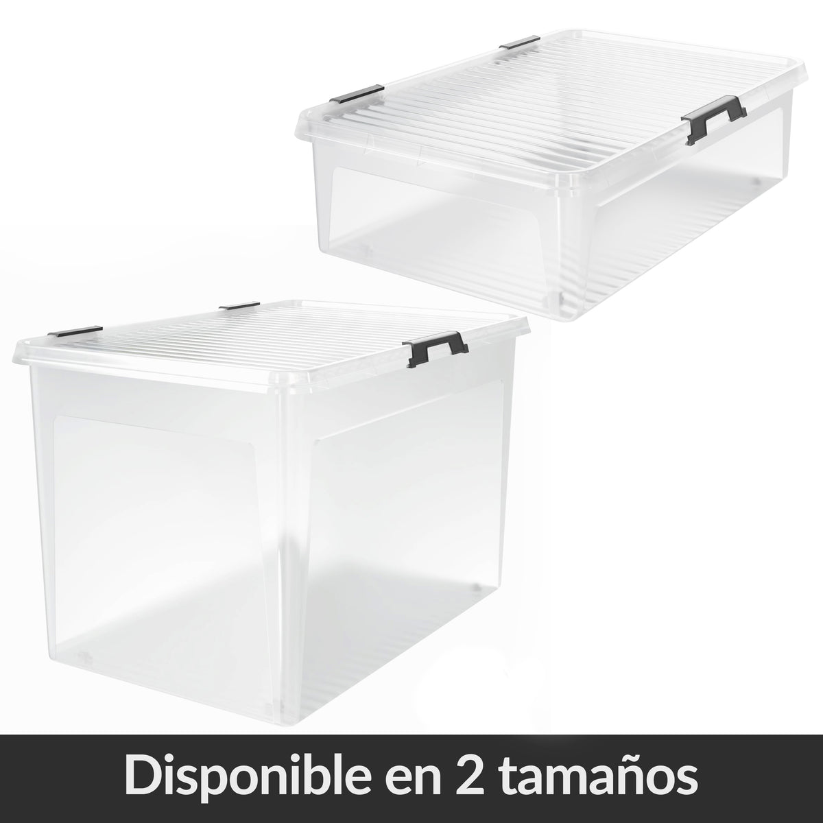 Contenitore di Plastica 2 pz 60x40x17cm 30L