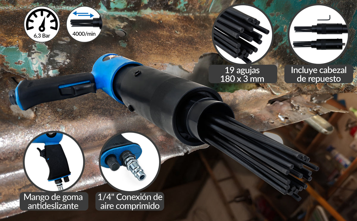 Tubo per aria compressa da 20m e ablatore ad ago pneumatico