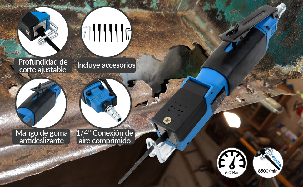 Avvolgitubo aria compressa 10m e sega a gattuccio