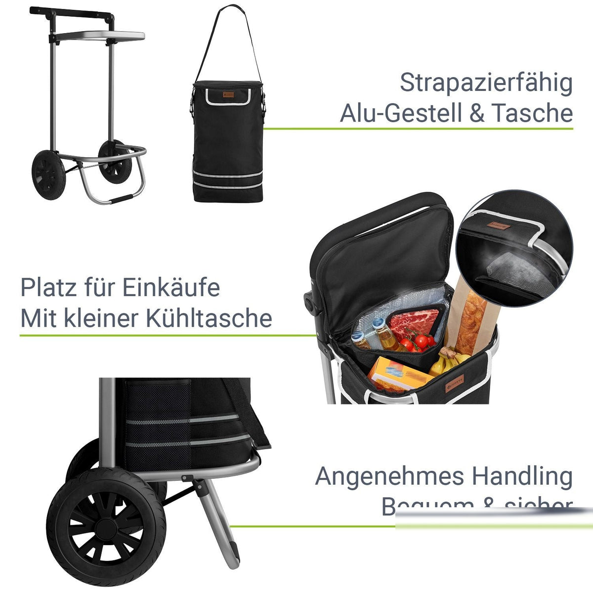 Carrello spesa 3in1 - capacità 56 L