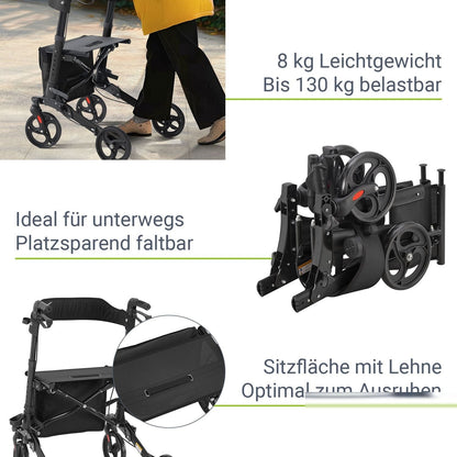 Rollator Vital in alluminio con sedile