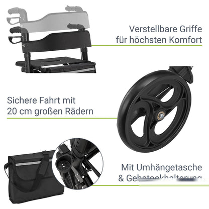 Rollator Vital in alluminio con sedile