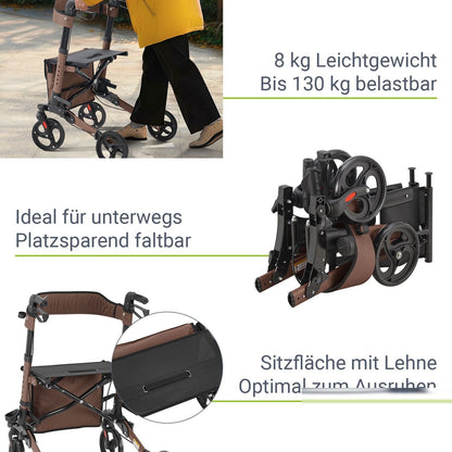 Rollator Vital in alluminio con sedile