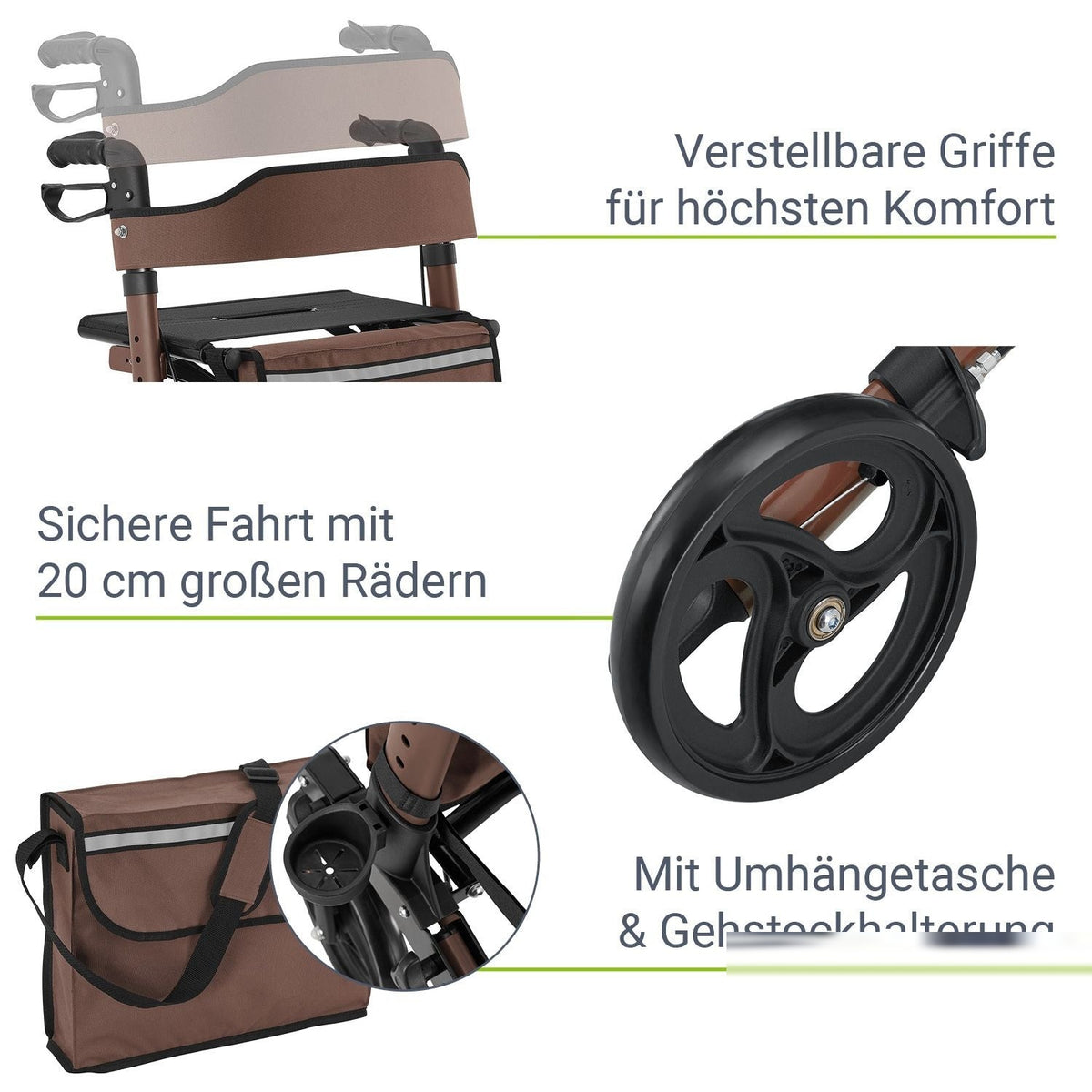 Rollator Vital in alluminio con sedile