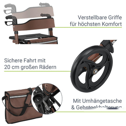 Rollator Vital in alluminio con sedile