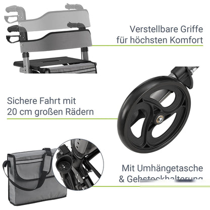 Rollator Vital in alluminio con sedile
