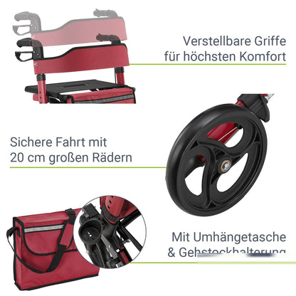 Rollator Vital in alluminio con sedile