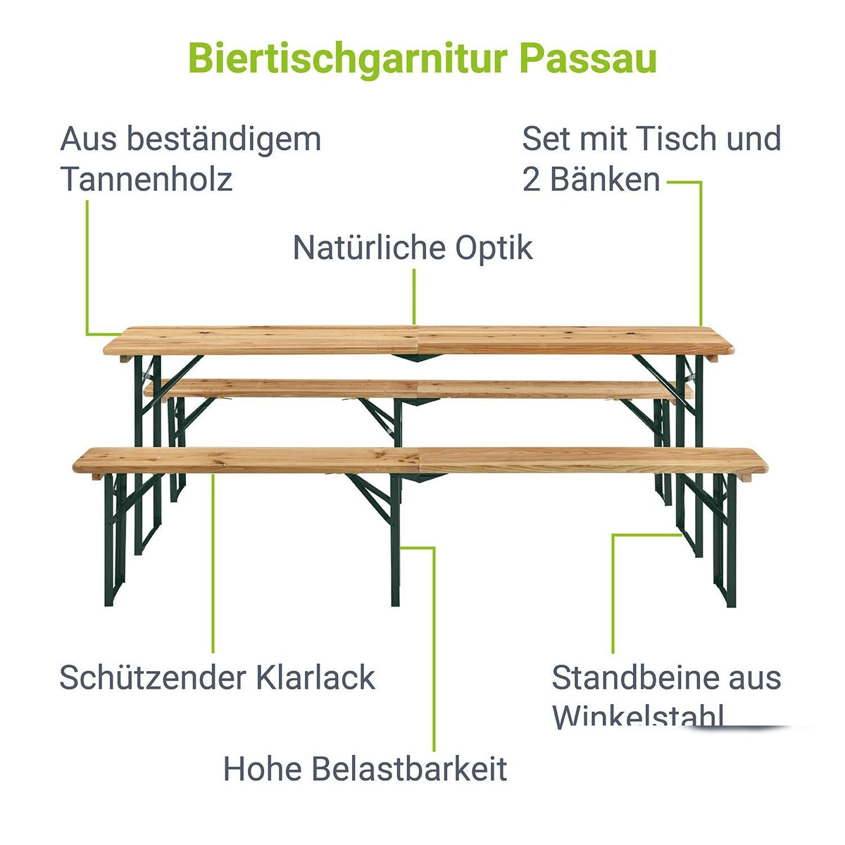 Set tenda da birra Passau 220 cm