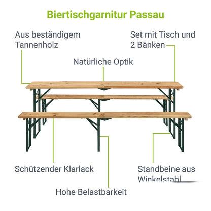 Set tenda da birra Passau 220 cm