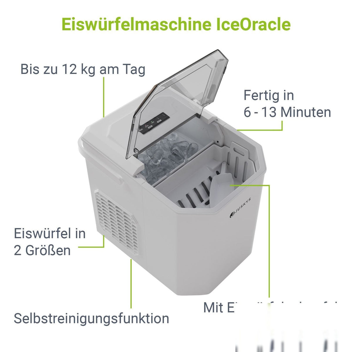 Fabbricatore di ghiaccio IceOracle con autopulizia IceOracle