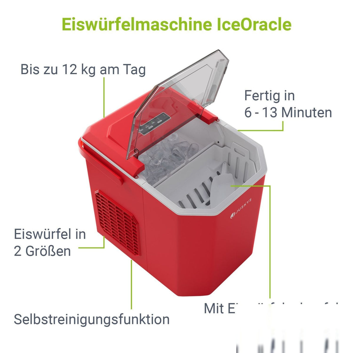 Fabbricatore di ghiaccio IceOracle con autopulizia IceOracle