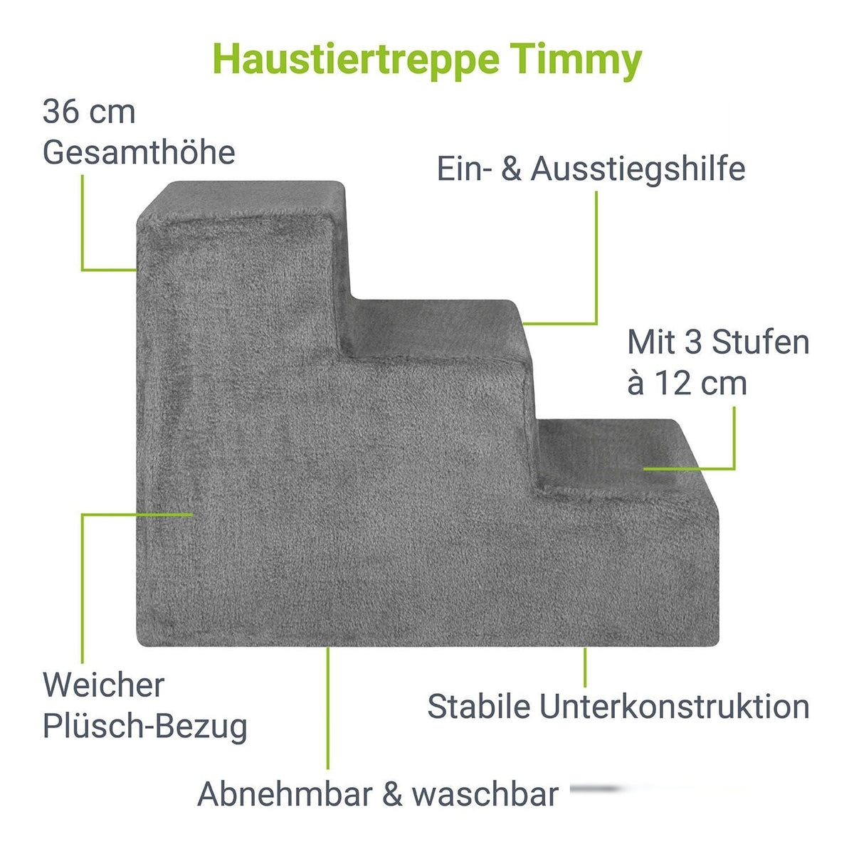 Timmy pet step con 3 gradini