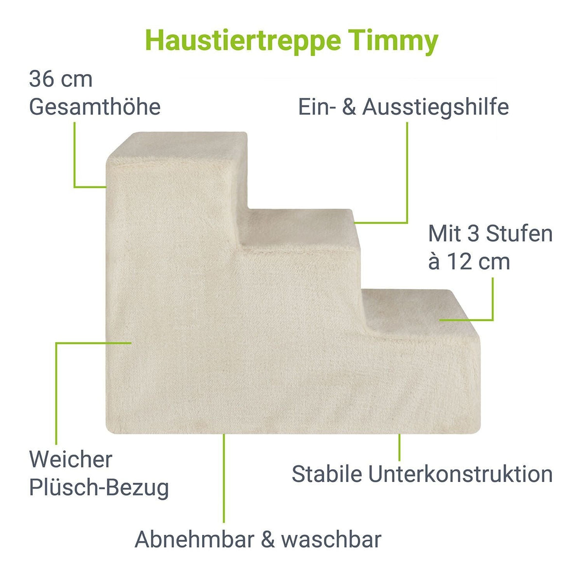 Timmy pet step con 3 gradini
