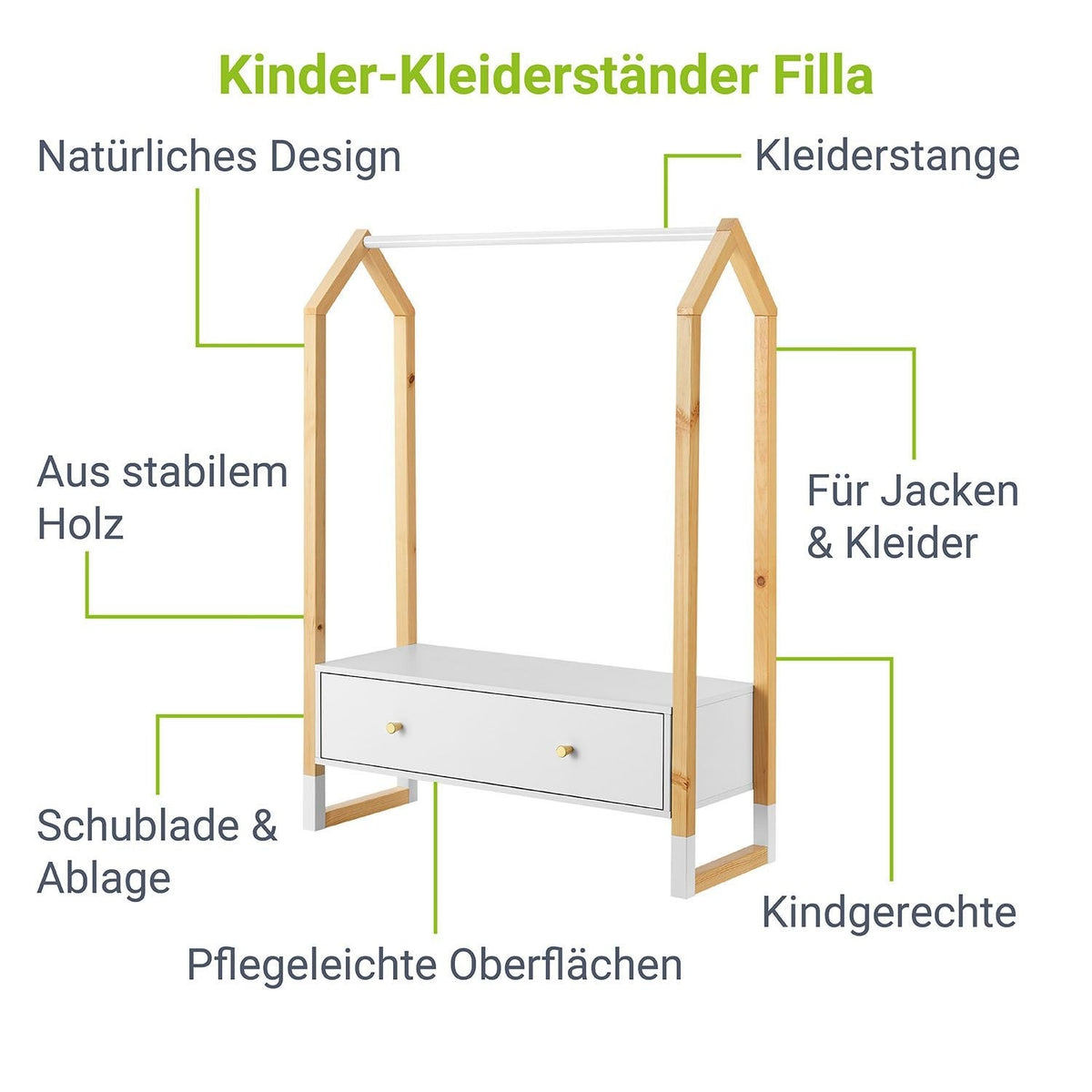 Appendiabiti per bambini Filla