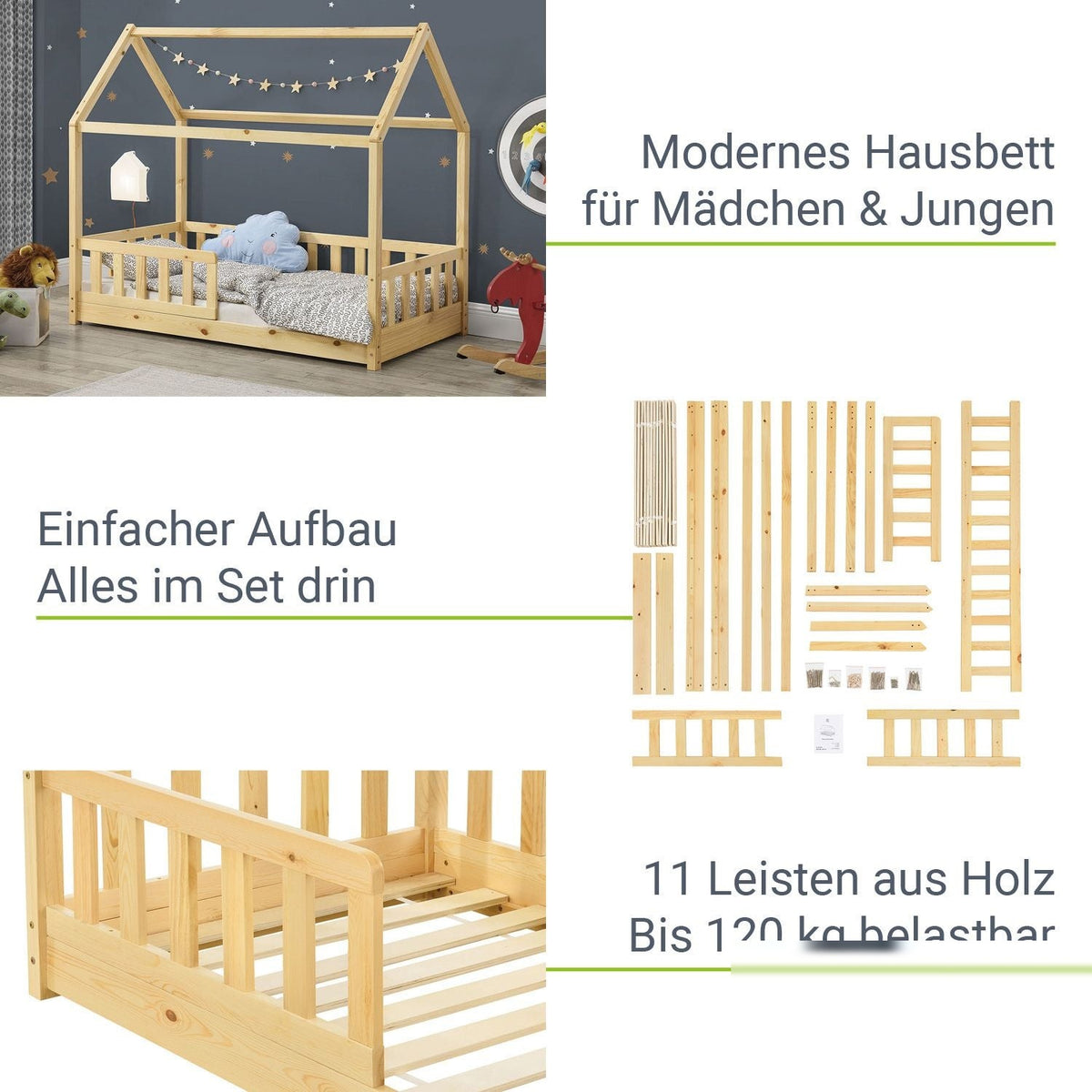Letto per bambini Marli 80 x 160 cm