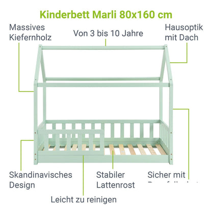 Letto per bambini Marli 80 x 160 cm