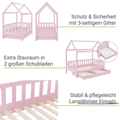 Letto per bambini Marli 80 x 160 cm con rete