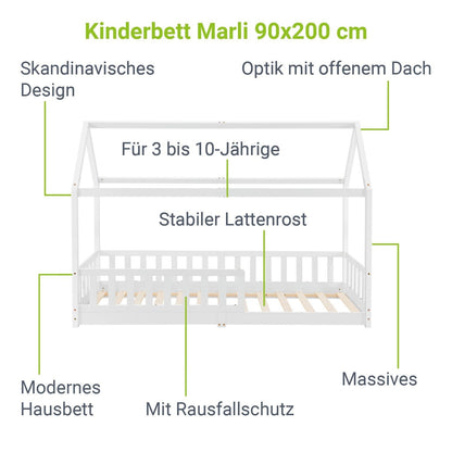 Letto per bambini Marli 90 x 200 cm