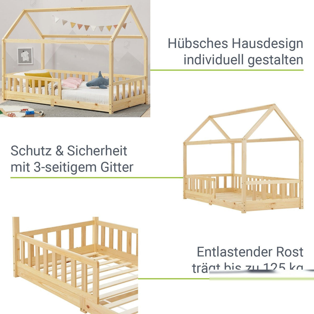 Letto per bambini Marli 90 x 200 cm